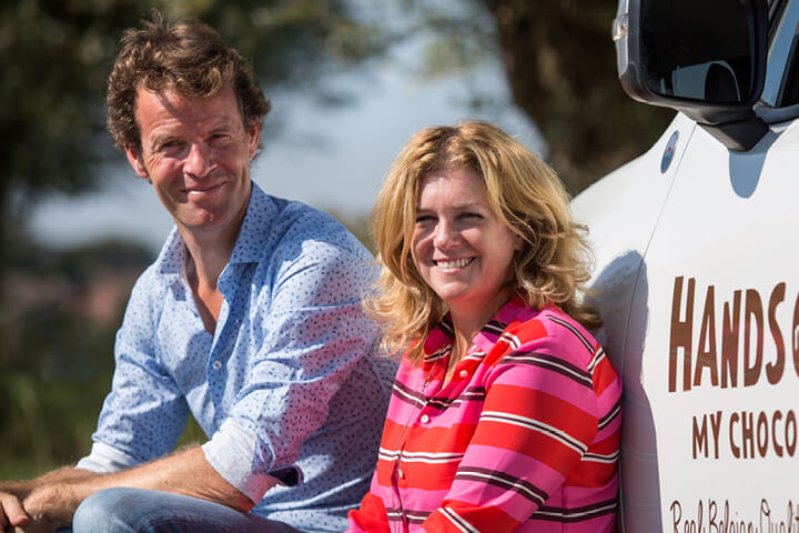 Thomas de Groen en Kitty Smeeten van Hands off my Chocolate in Amsterdam