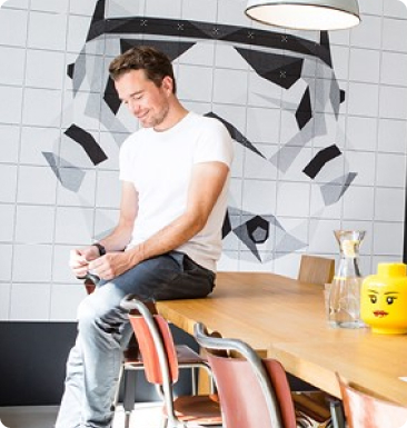 Ondernemer aan het werk