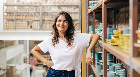 ondernemer in een groothandel